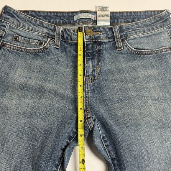 Vintage Levis 545 Women's 10M Low Boot Cut Stretch Blue Medium Wash Denim Jeans - Picture 15 of 16